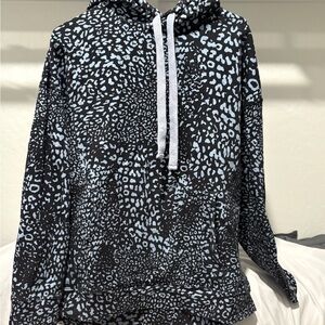 IVL Collective Black and Blue Patterned Hoodie